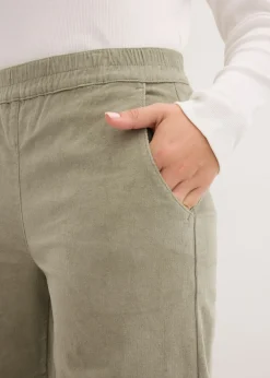 Pantalón de pana con cintura cómoda, high waist