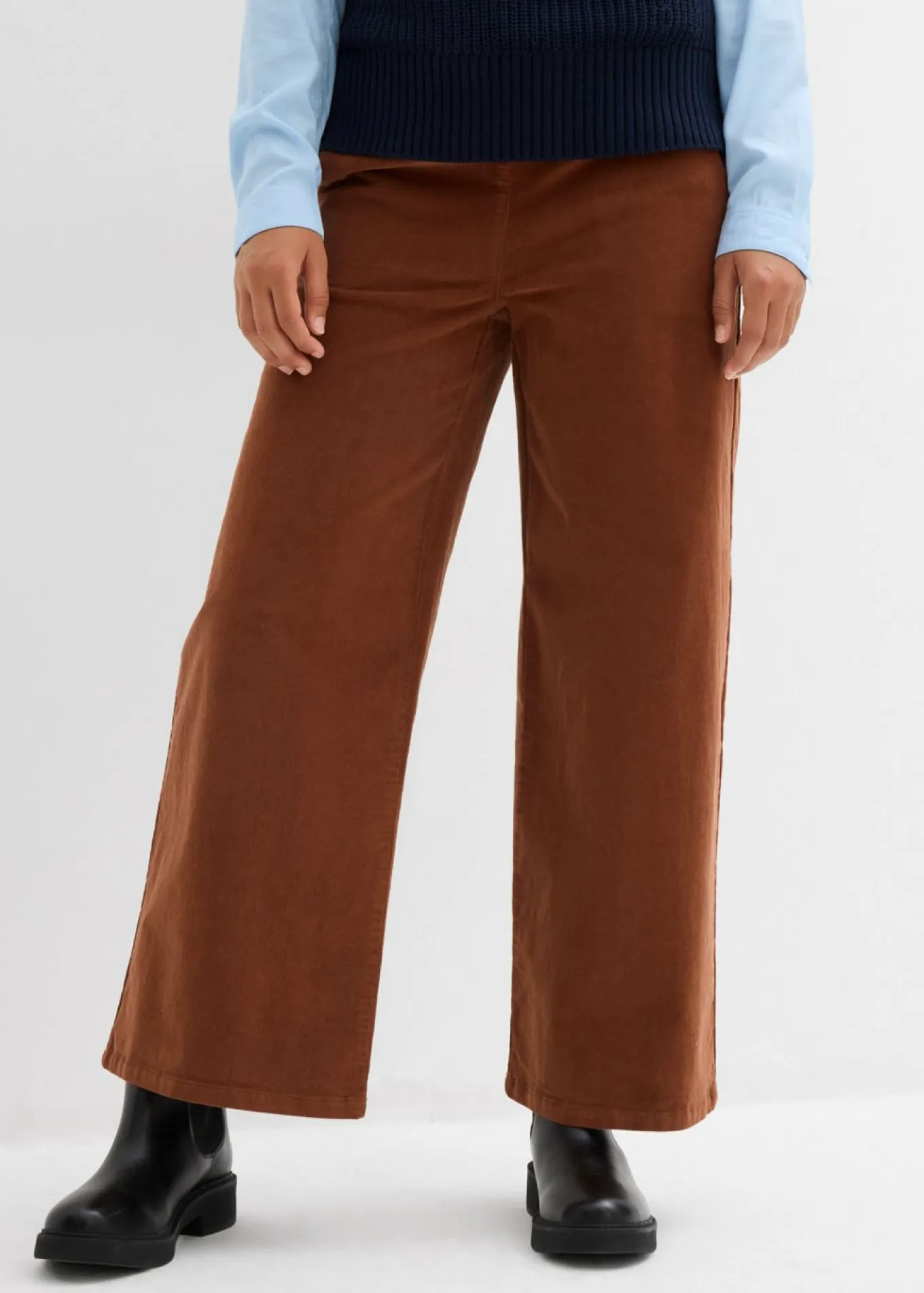 Pantalón de pana con cintura cómoda, high waist