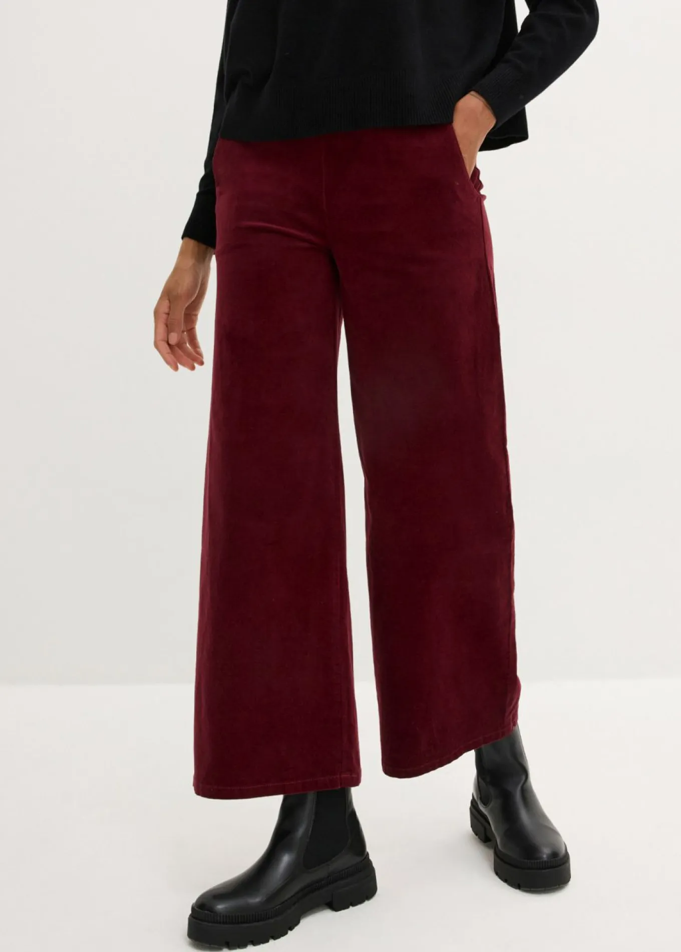 Pantalón de pana con cintura cómoda, high waist