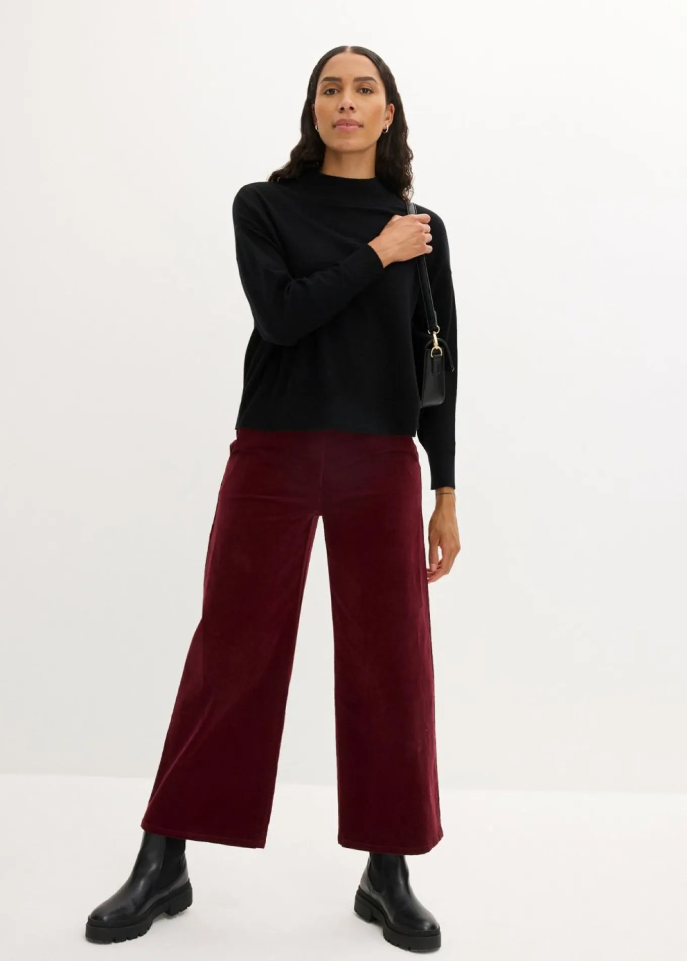Pantalón de pana con cintura cómoda, high waist