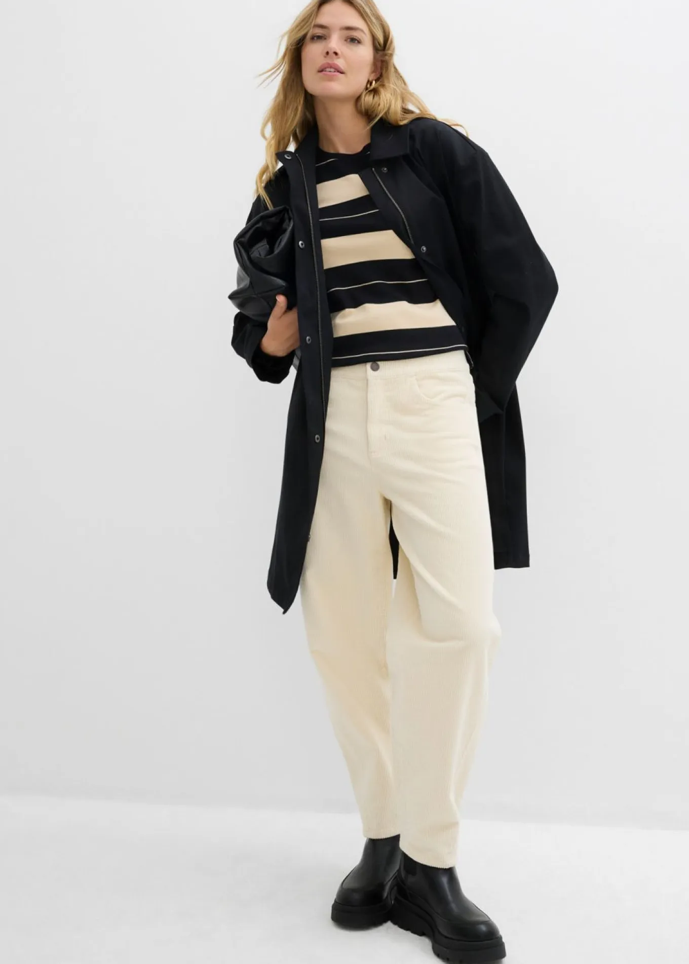 Pantalón de pana con corte barrel