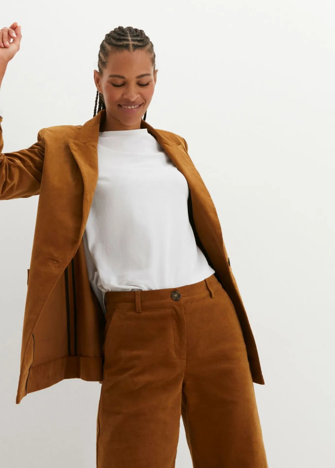 Pantalón de pana de algodón orgánico con elástico