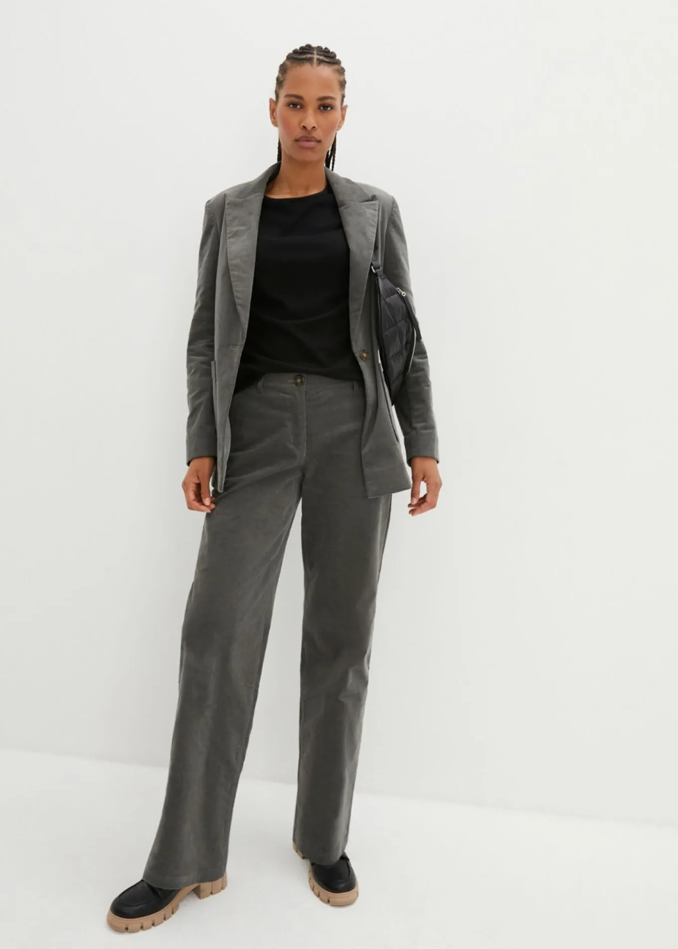 Pantalón de pana de algodón orgánico con elástico