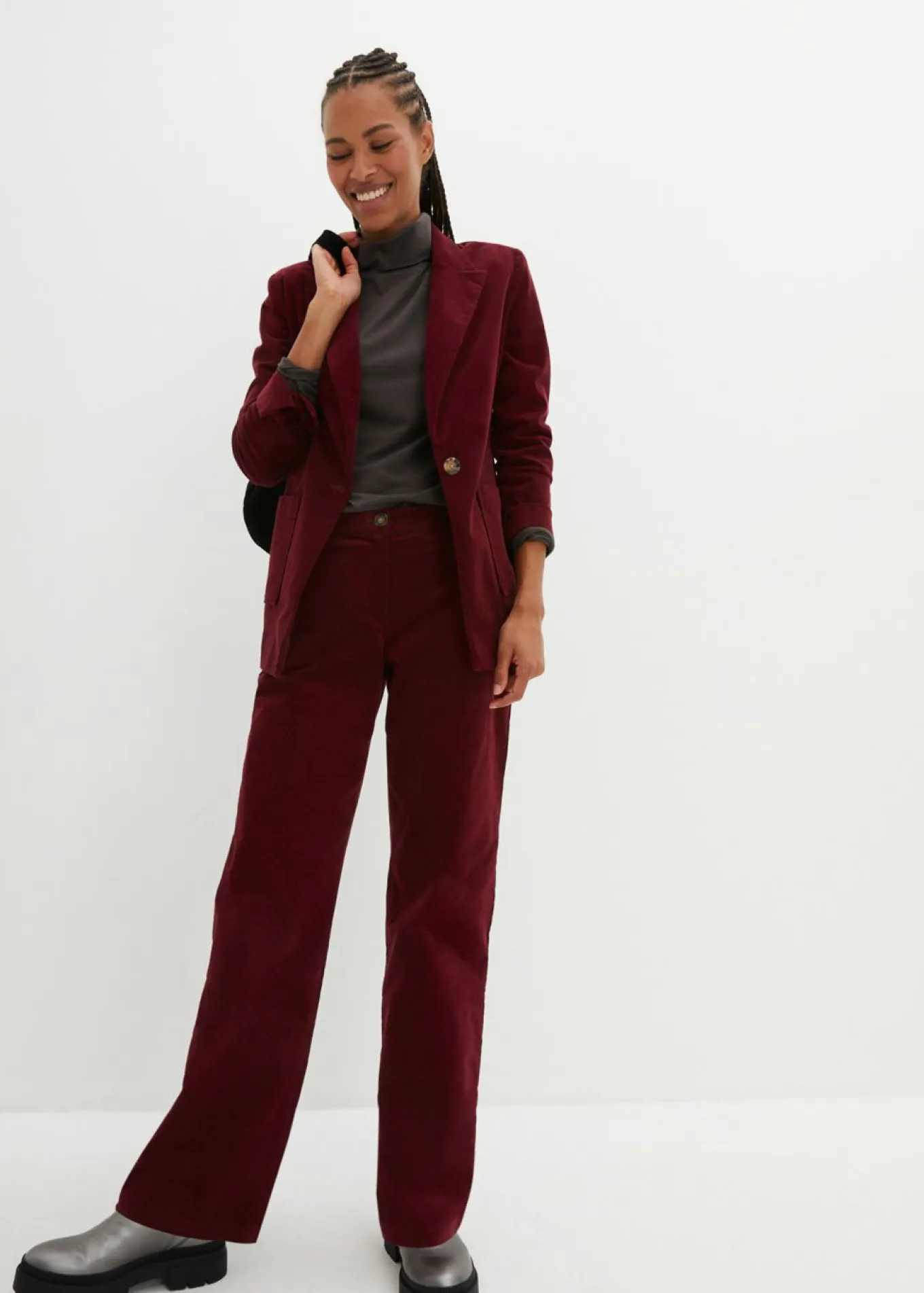 Pantalón de pana de algodón orgánico con elástico
