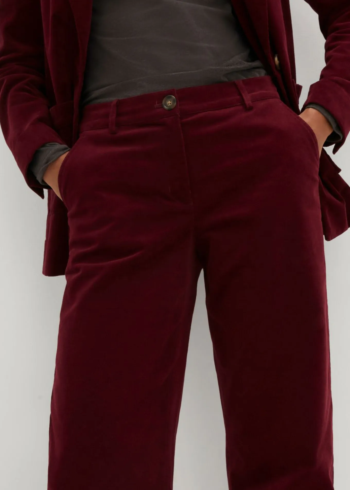 Pantalón de pana de algodón orgánico con elástico