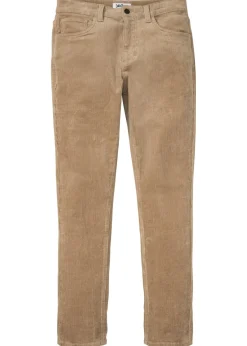 Pantalón de pana elástica con corte cómodo slim