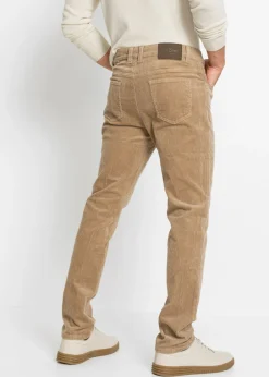 Pantalón de pana elástica con corte cómodo slim