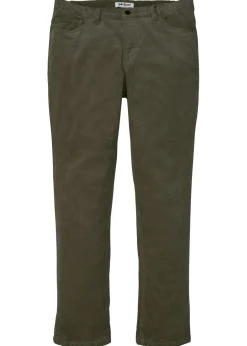 Pantalón de pana elástica con corte cómodo y regular