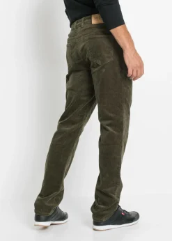 Pantalón de pana elástica con corte cómodo y regular