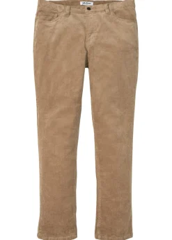 Pantalón de pana elástica con corte cómodo y regular
