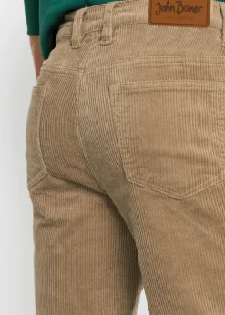 Pantalón de pana elástica con corte cómodo y regular