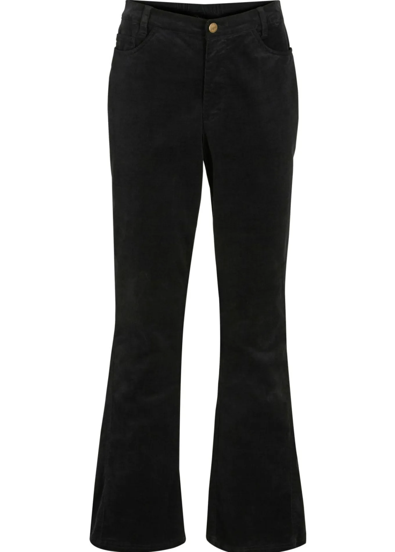 Pantalón de pana elástico con cómoda cintura high waist