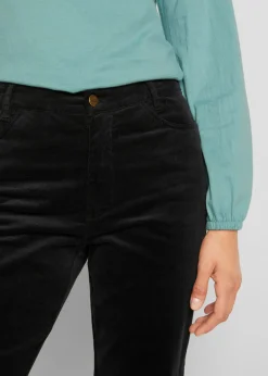 Pantalón de pana elástico con cómoda cintura high waist