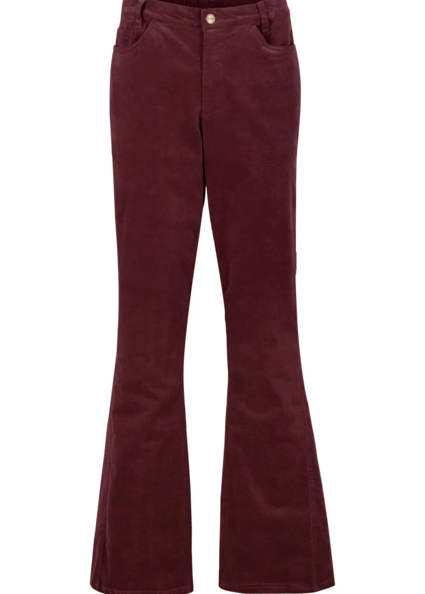 Pantalón de pana elástico con cómoda cintura high waist