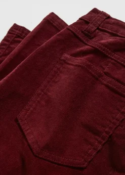 Pantalón de pana elástico con cómoda cintura high waist