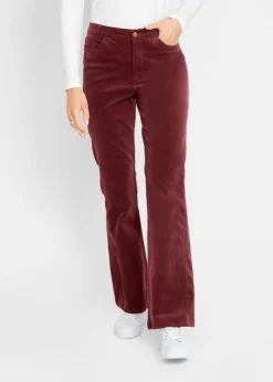 Pantalón de pana elástico con cómoda cintura high waist
