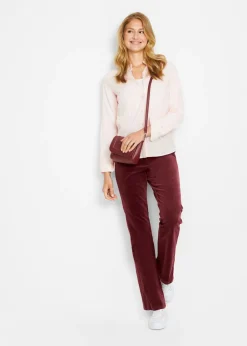 Pantalón de pana elástico con cómoda cintura high waist