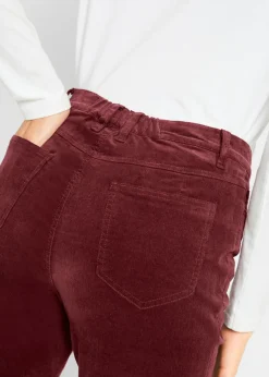 Pantalón de pana elástico con cómoda cintura high waist