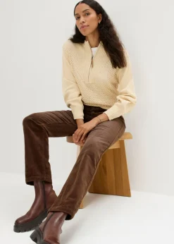 Pantalón de pana elástico de corte ancho
