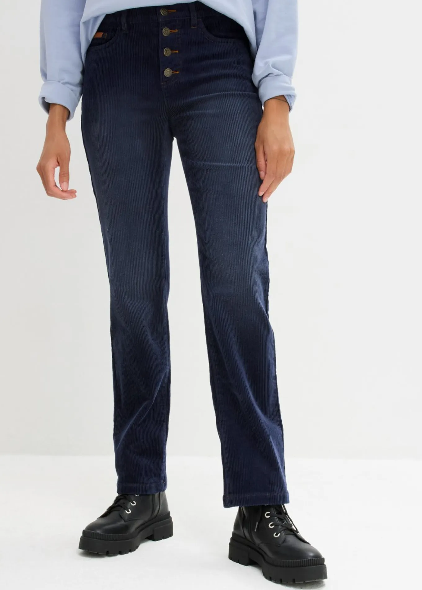 Pantalón de pana elástico de corte ancho
