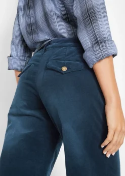 Pantalón de pana elástico de corte ancho