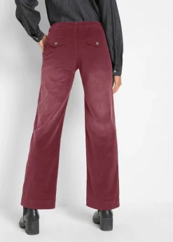 Pantalón de pana elástico de corte ancho