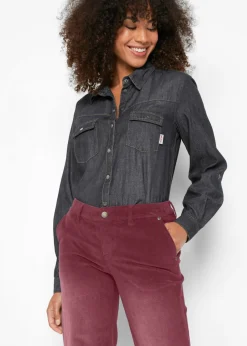 Pantalón de pana elástico de corte ancho