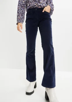 Pantalón de pana elástico de corte recto