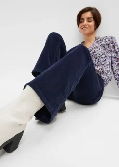 Pantalón de pana elástico de corte recto