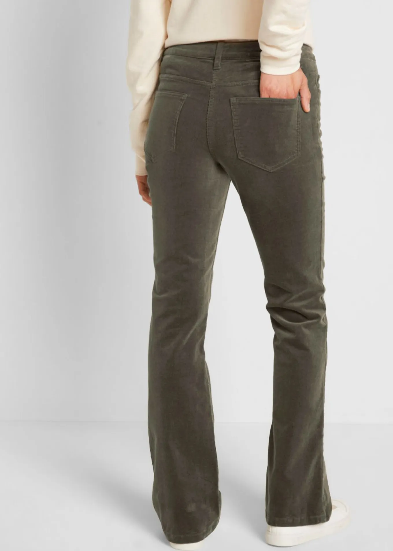 Pantalón de pana elástico de corte recto