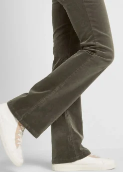 Pantalón de pana elástico de corte recto