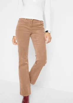 Pantalón de pana elástico de corte recto