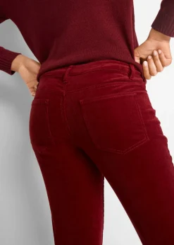 Pantalón de pana elástico de corte recto