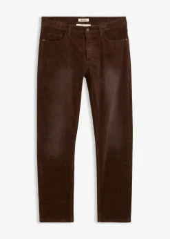 Pantalón de pana elástico, regular fit, de aspecto lavado, straight