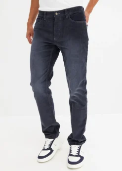 Pantalón de pana elástico, regular fit, de aspecto lavado, straight