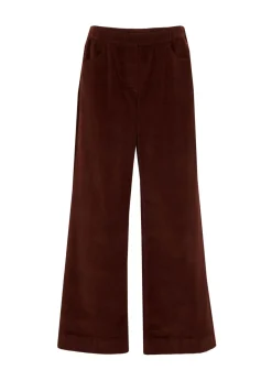 Pantalón de pana elástico y ancho, high waist