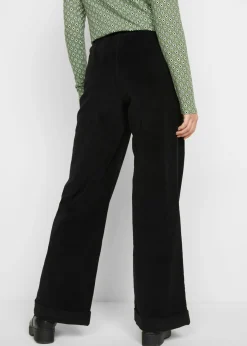 Pantalón de pana elástico y ancho, high waist