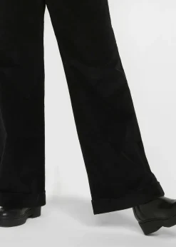 Pantalón de pana elástico y ancho, high waist