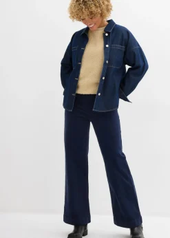 Pantalón de pana elástico y ancho, high waist