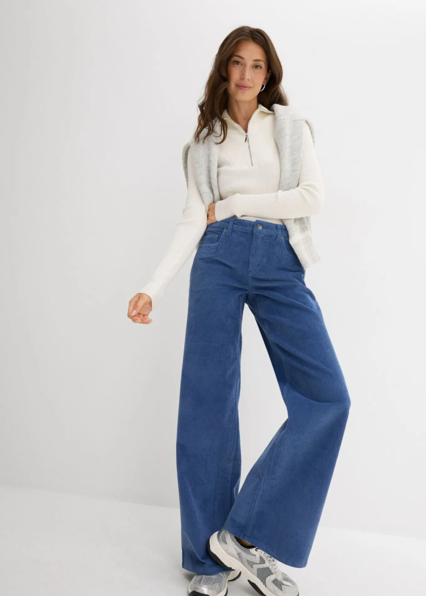 Pantalón de pana en mezcla de algodón elástico