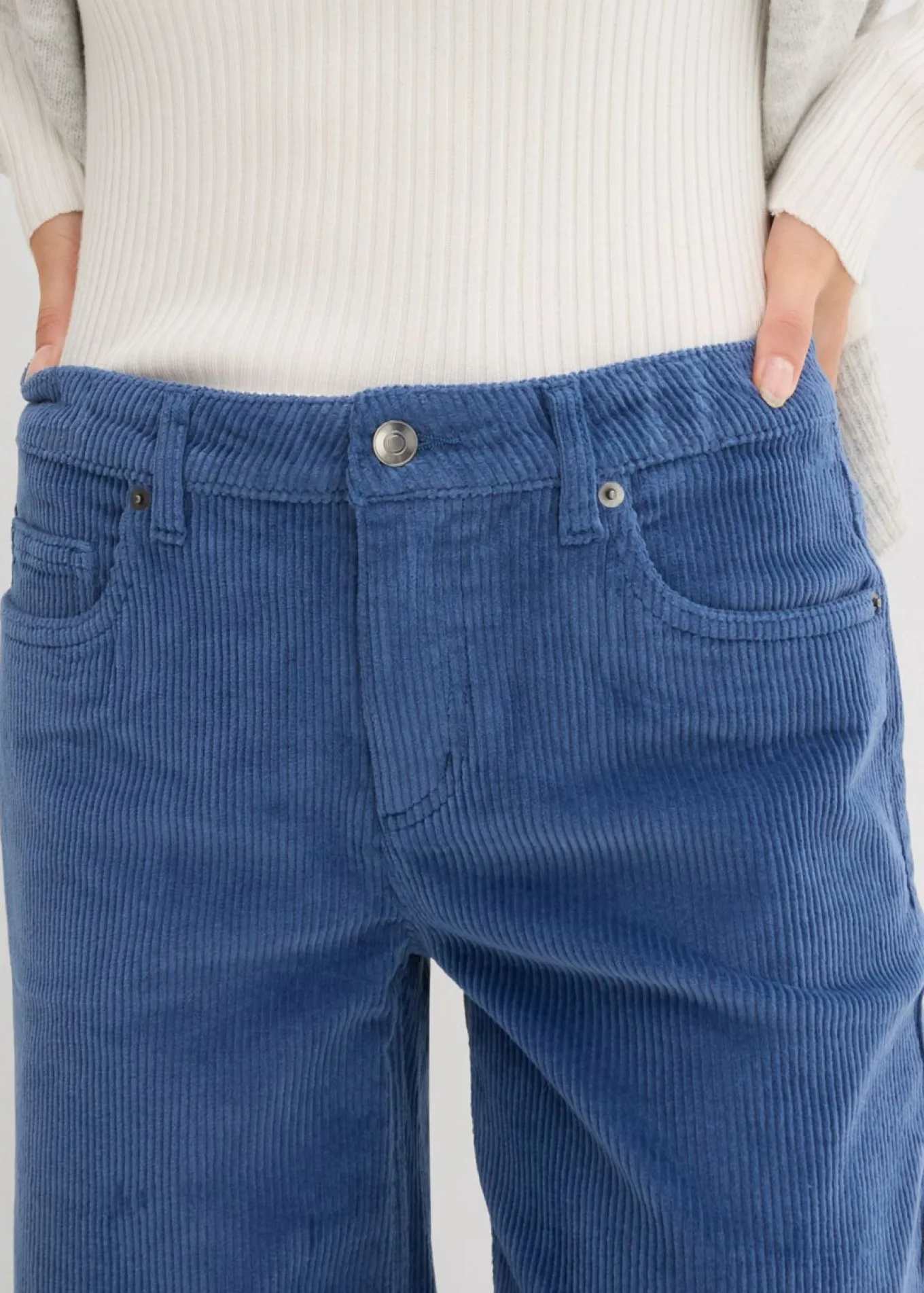 Pantalón de pana en mezcla de algodón elástico