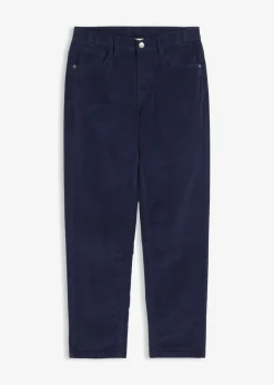 Pantalón de pana regular fit confeccionado en algodón orgánico reciclable elástico, straight