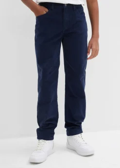 Pantalón de pana regular fit confeccionado en algodón orgánico reciclable elástico, straight