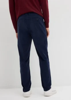 Pantalón de pana regular fit confeccionado en algodón orgánico reciclable elástico, tapered