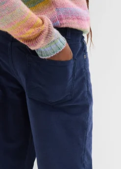 Pantalón de pana suave de algodón orgánico reciclable y elástico