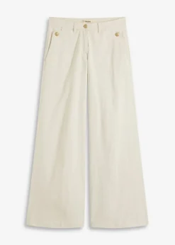 Pantalón de pernera ancha con elástico