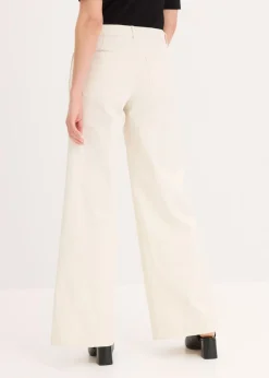 Pantalón de pernera ancha con elástico