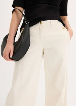 Pantalón de pernera ancha con elástico