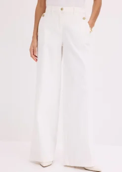 Pantalón de pernera ancha con elástico