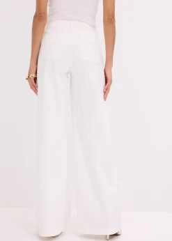 Pantalón de pernera ancha con elástico